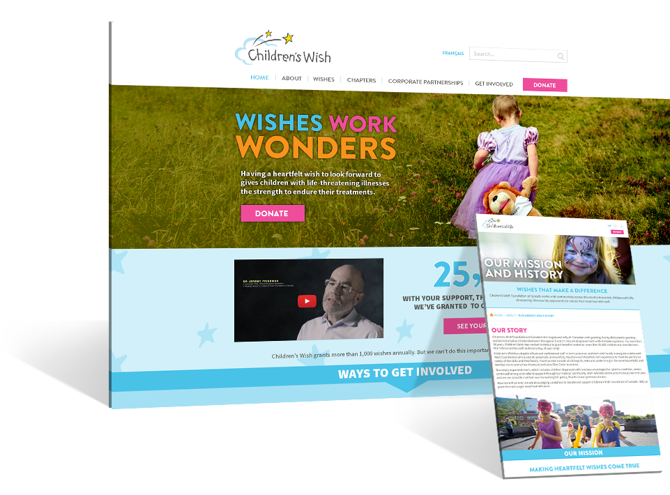 Children's Wish Foundation responsive design