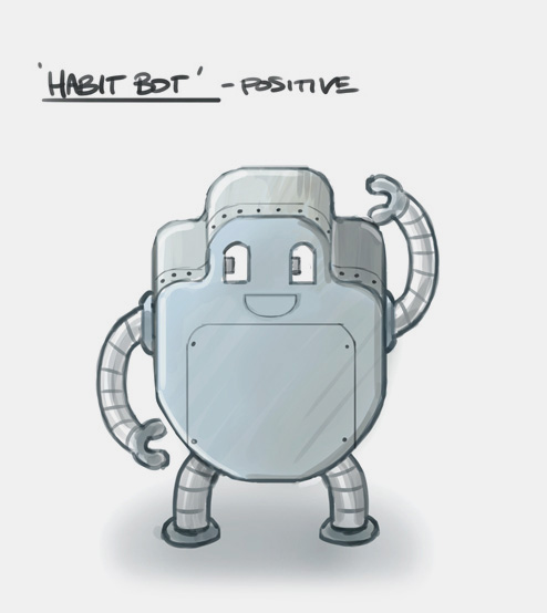 Positive robot sketch