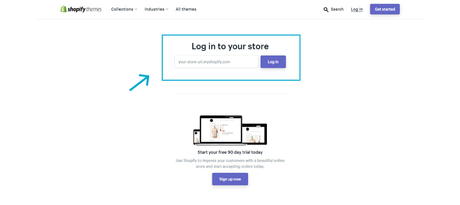 Log in to your store to access the new theme