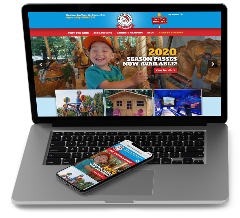 Santa's Village responsive web design