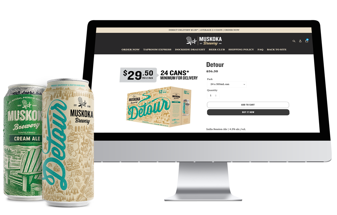 Muskoka Brewery Shopify store development