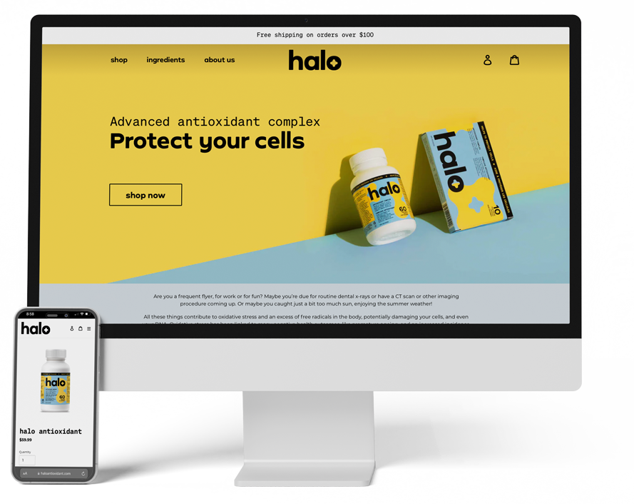 halo Shopify store development